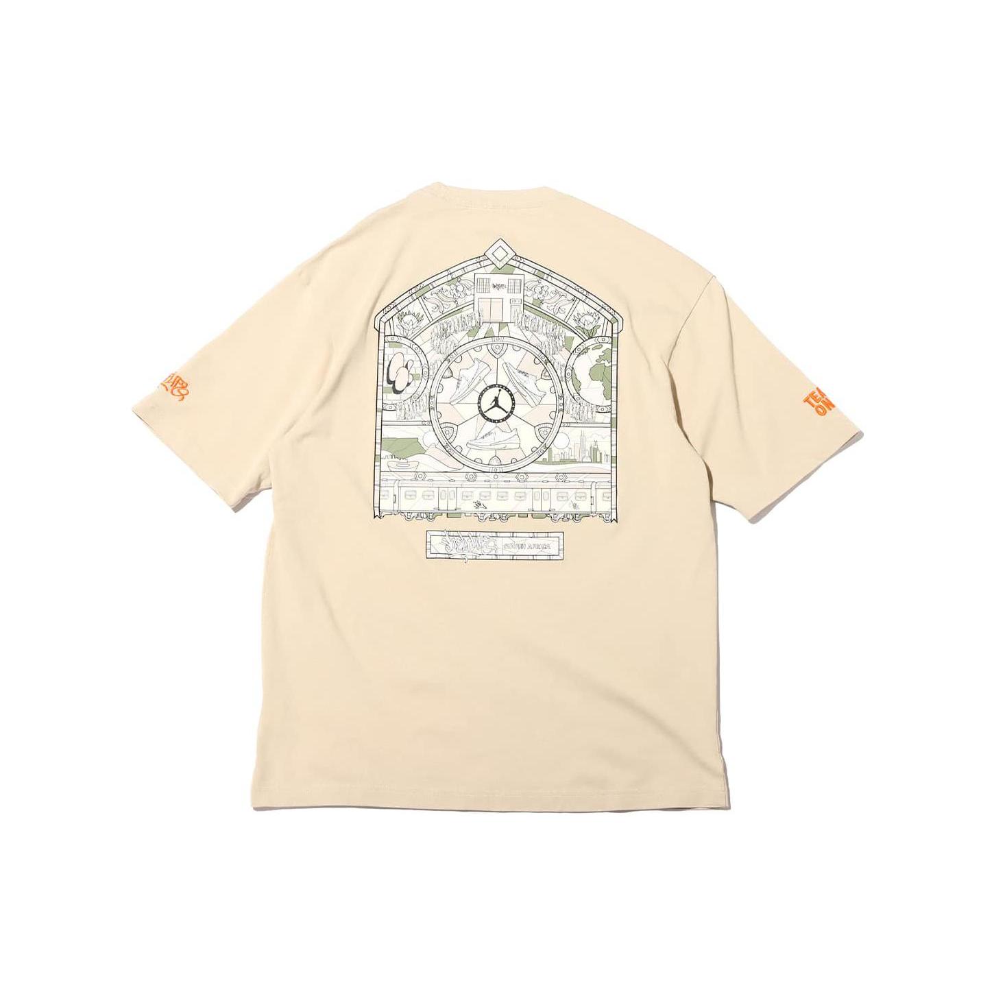 Jordan T Shirts Men s Khaki Crew Neck Moderate Straight Fit DV7000-206 XL