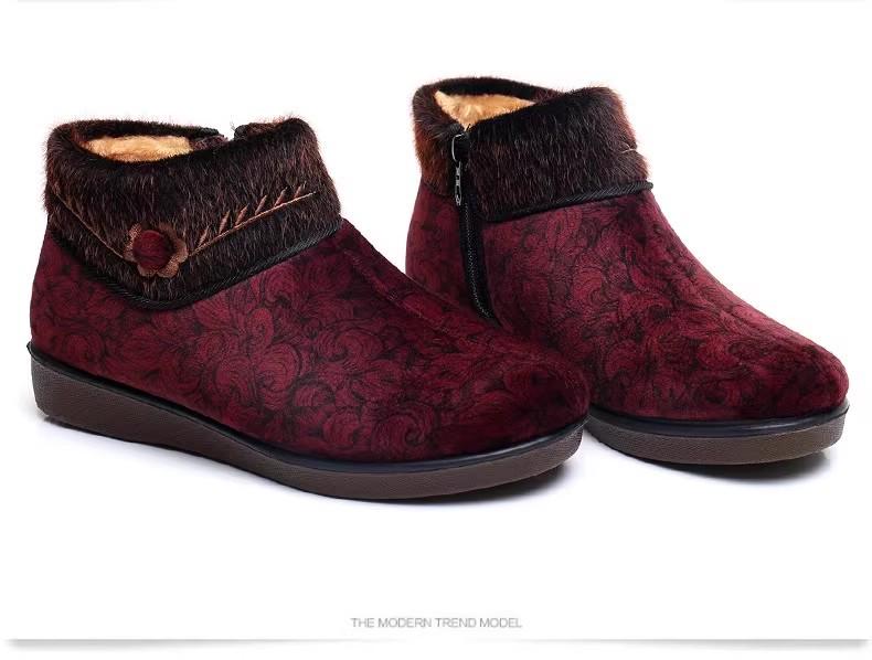 Women's Winter Non-Slip Velvet-Lined Grandma Shoes