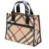 Used BURBERRY Handbag Nova Check PVC/leather Beige black mini
