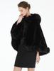 BEAUTELICATE Thick Fur Warm Faux Fur Cape for or Any Occasion Women's Shawl, Large, Winter, Hooded, Wedding, Party,