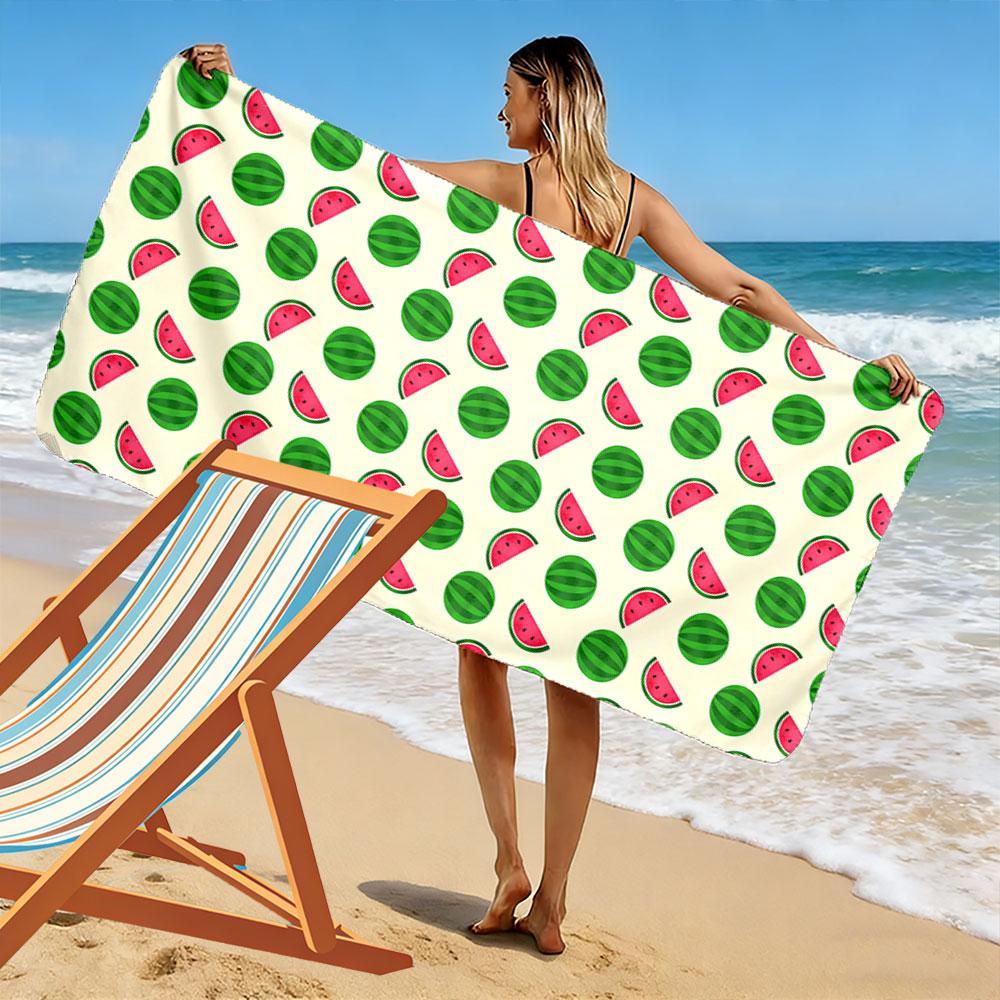 Watermelon Pattern Beach Towel Beach Towel Quick-drying for Travel Outdoor Sports Jogging Beach and Swimming