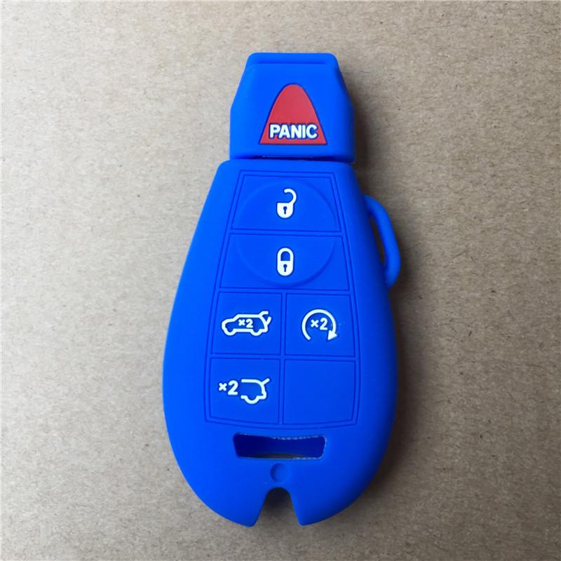 6 Button silicone car Key cover case For Chrysler for Jeep   for Dodge Grand Caravan Durango Charger Journey Key Case