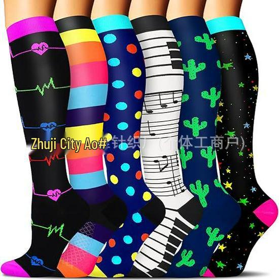 Cross-border Over-the-Knee Compression Yoga & Sport Socks Set
