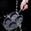 Household 4 Grids Fried Egg Pan Non-stick Rapid Heating Omelette Skillet Flat Bottom Anti -scald Handle Pancake Pan Breakfast