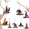 8 Stück Lustiger Hexenhut Hängendes Papier Halloween Hängeetikett Spukhaus