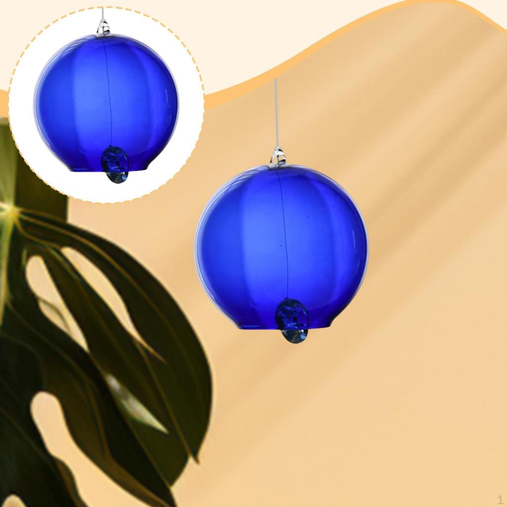 Campanella a Vento Giapponese Decorativa in Vetro, Alta 6,5 cm, Accessorio Multifunzionale, Apertura Diametro 4 cm per