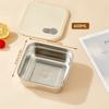 Portable Lunch Box Outdoor Picnic 1/2 Grids Large Capacity Fruit Salad Food Storage Container 304 Stainless Steel Bento Box