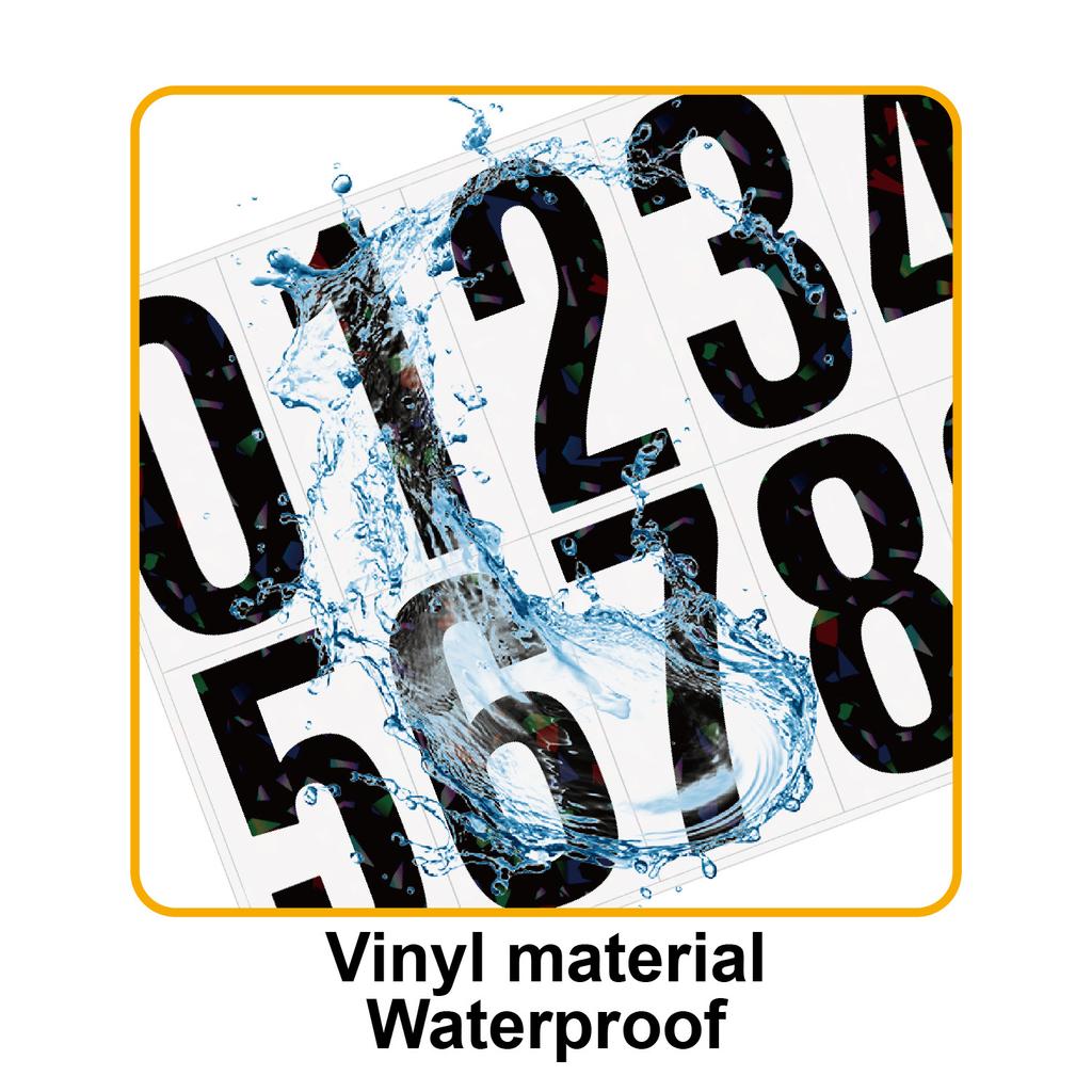 3-inch Letter Sticker Flash Easy To Identify Mailbox Door Number Classification Identification Number Sticker