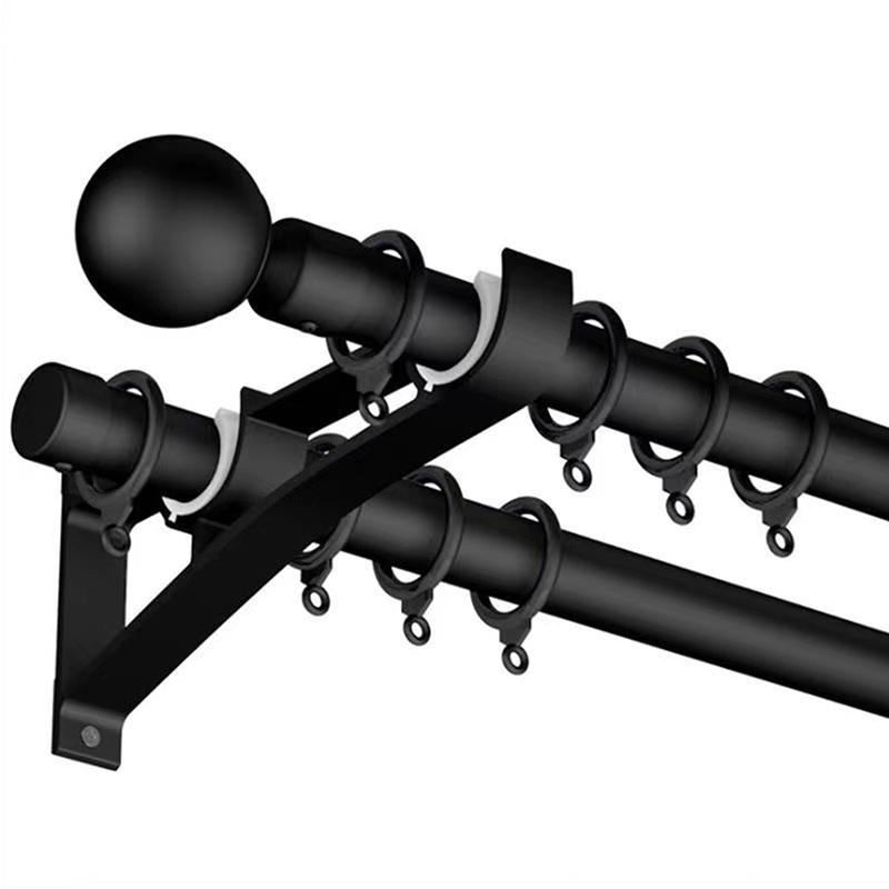 4Pcs Aluminum Alloy Double Curtain Rod Bracket Holder Set Hanging Curtain Bracket Window Track Holder For Bedroom And Home Use