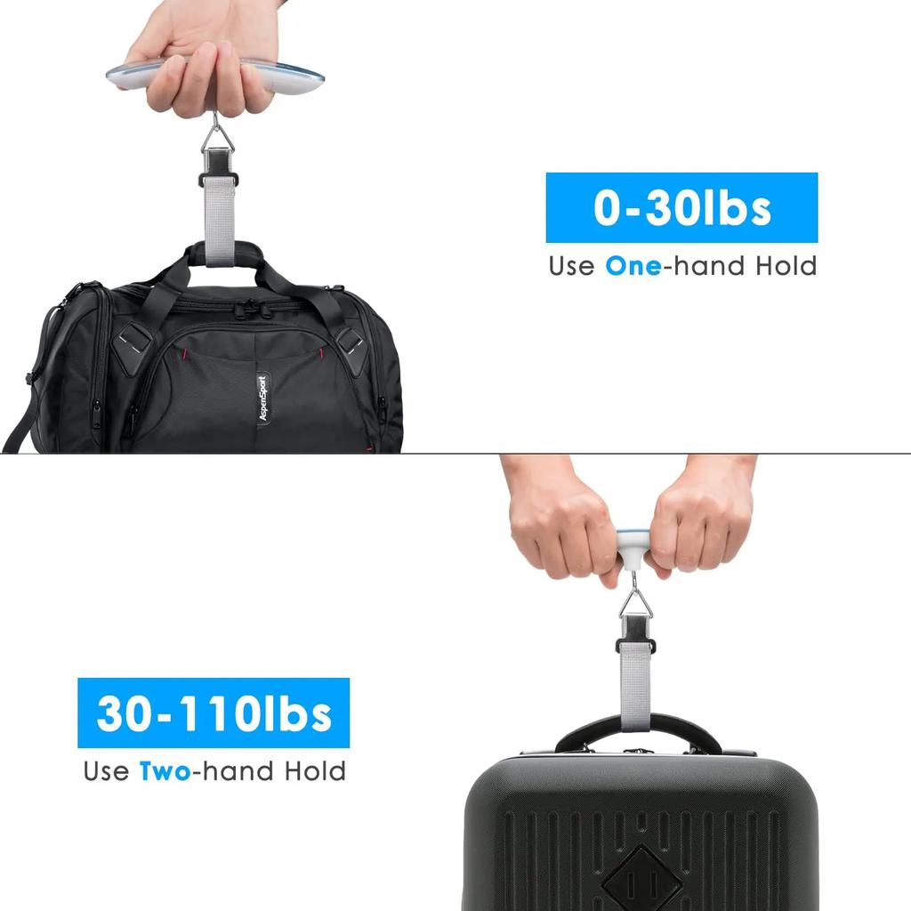 Váha Elektronické podsvícení Váha Pružinová Váha Váha Zavazadla Steelyard Kufr Cestovní závěsný Steelyard Hák Váha 50kg/110lb