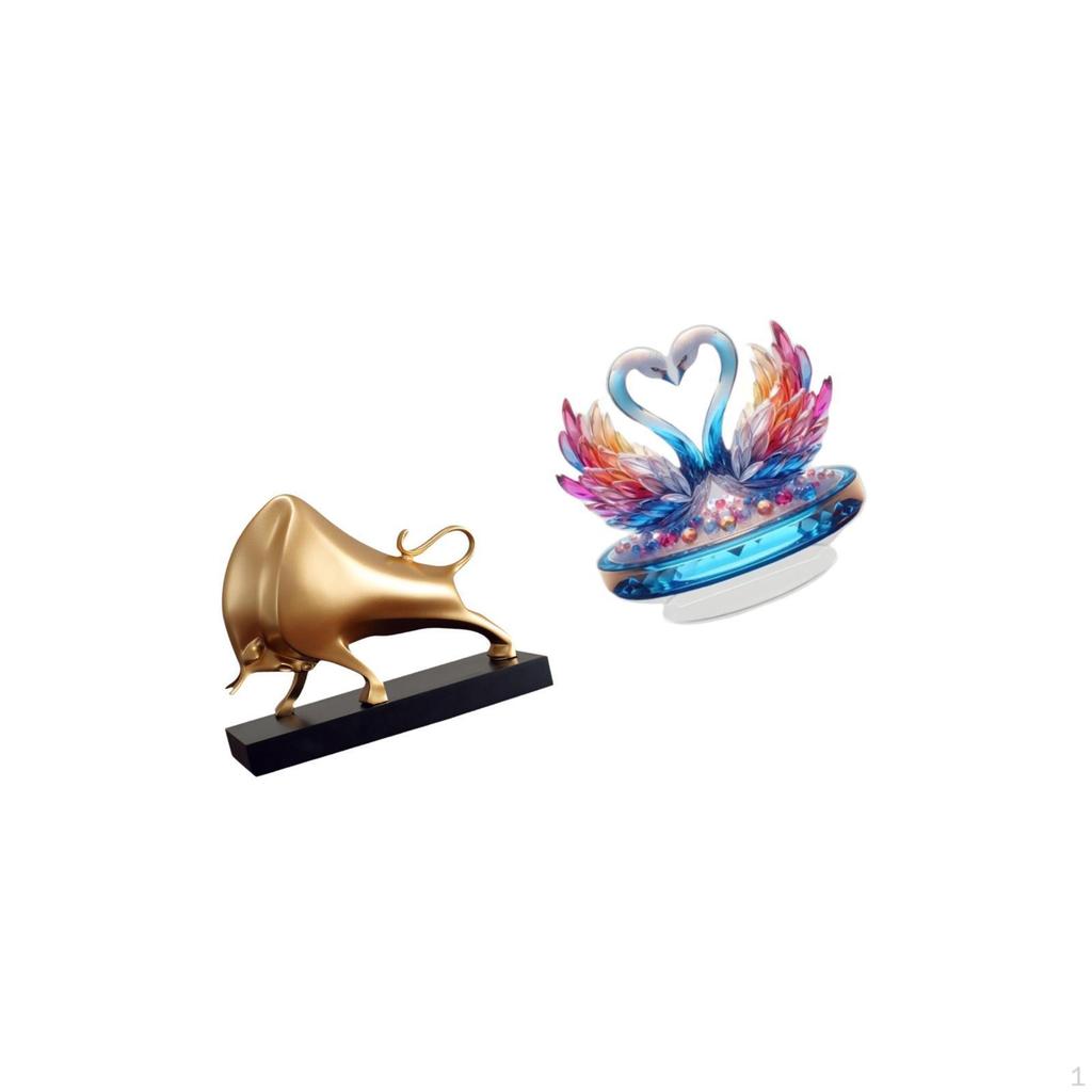 Abstract Ox Swan Tabletop Sculpture for Home Room Bedroom Entrance Desk Cabinet Bookshelf Office