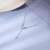 LT-046 S925 Sterling Silver Tassel Wheat Ear Necklace Women's Light Luxury Niche Design Sense High-end Collarbone Chain