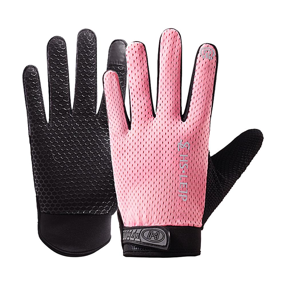 Cycling Gloves Men and Women Touch Screen Thin Ice Silk Outdoor Frisbee Climbing Full Finger Fishing Fitness Bike Riding Anti Slip Gloves