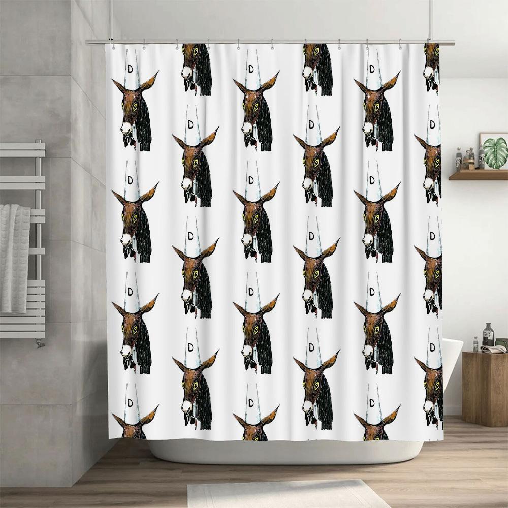 Bathroom Shower Curtain Farmhouse Rustic Cow Print Decor Vintage Country Showercurtain Modern Waterproof Home Decor