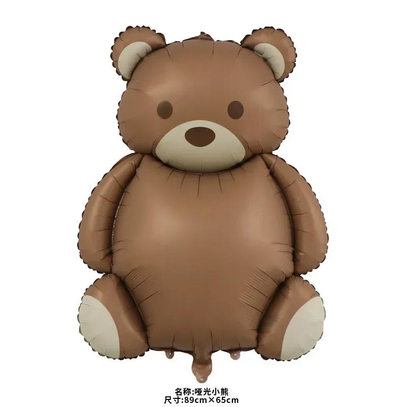 Cartoon Matte Bear Foil Balloons Matte Rainbow Car Plane Balloon Toys Kids Baby Shower Party Birthday Decorations Supplies
