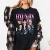2026 Stray Kids Hyunjin Sommer Mode Trendiges T-Shirt Herren Damen Vintage Oberteil Hip Hop Streetwear Oversized T-Shirt Kurzararm Freizeitkleidung