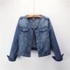 Jas Koreaanse Versie van De Ronde Hals Casual Korte Top Plus Size Denim Jas Dames
