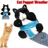Cat Puppet Wrestler Interactive Cat Hand Puppet Toy Ergonomic Stuffed Animal Plush Cat Hand Glove Pet Supplies Cat Puppet Toy