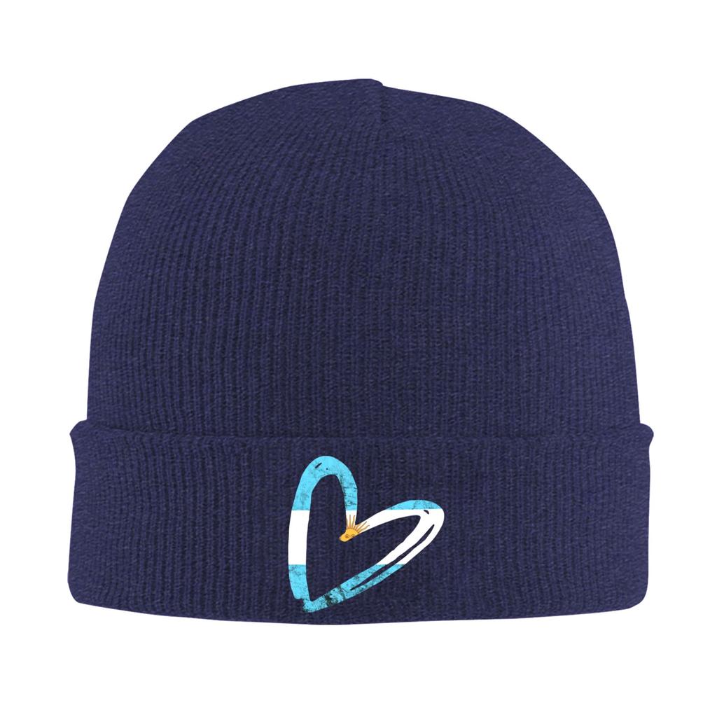 Argentinian Roots Heart Argentina Sun of May Knitted Hat Womens Unisexs Beanie Winter Hats  Hip Hop Cap