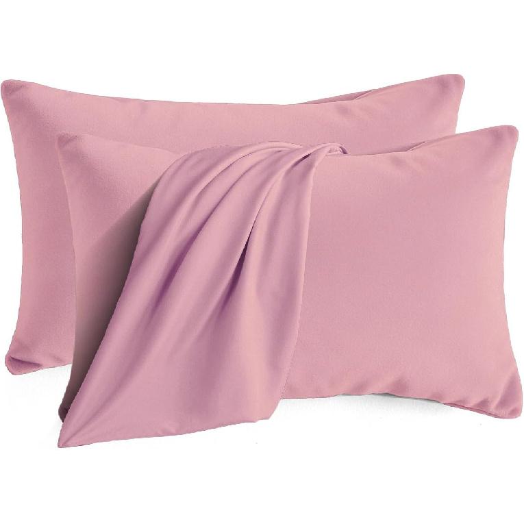 Q&J Fabric Co. Bedding Pillow Cases Standard Size Set of 2 – Soft Brushed Microfiber Pillow Cover, Wrinkle-Free, Fade-Resistant, Envelope Closure