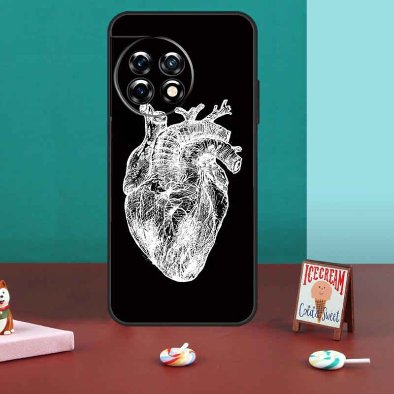 Human Heart Anatomy For OnePlus 15 13 12 11 10 13T 10T 10R 12R 13R Case For OnePlus Nord 5 CE 3 2 4 Lite N20 N30