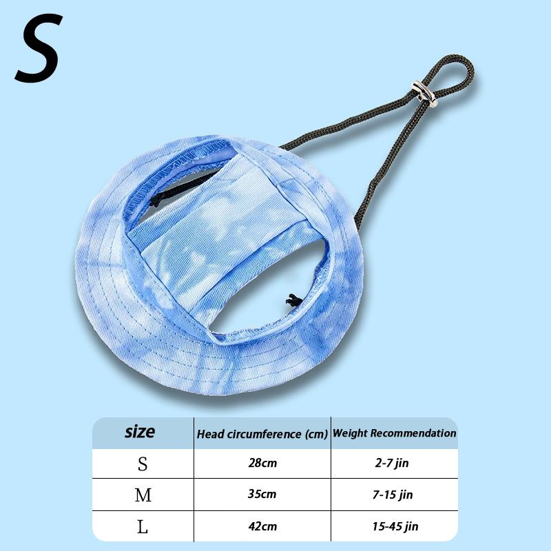 Cat Hat Dog Sun Hat Ear-Exposing Head Cover Pet Fisherman Hat Head Accessory