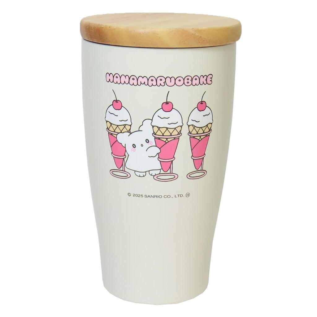 Marimo Craft Sanrio Hanamaru Obake Pastel POP Series Stainless Steel Tumbler with Ice X Lid, Cream, 80 H142mm, SRTZ-318