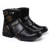 Moda Le Quattro Stagioni Moda Scarpe da Uomo Stivali Pelle Vintage Motociclista Stivali Maschili Equitazione Retro Stile Metallo Cerniere Scarpe da Uomo