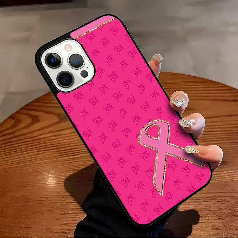 

Girl Breast Cancer Pink Ribbon Phone Case For iPhone 17 Air 16 15 14 13 12 11 Pro Max Max Plus Bumper Case Cover iPhone 15pro