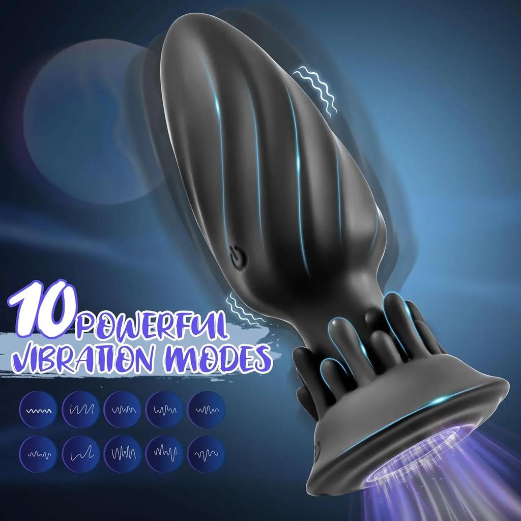 Male Prostate Massager 360° Rotation Anal Vibrator Female Masturbator Butt Plug Remote Control Wearable Anus Sex Toy for Men Gay