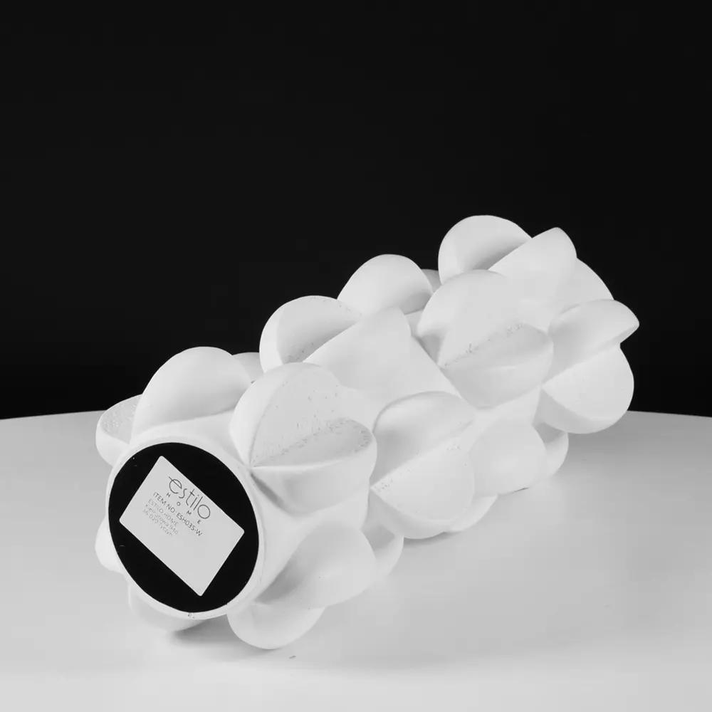 Tall Decorative Vase, White Matte - 37cm