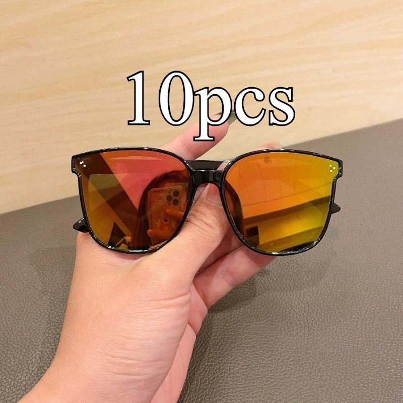 Classic UV400 Sunglasses for Kids Girls Colorful Mirror Metal Frame Eyewear Stylish Children Glasses