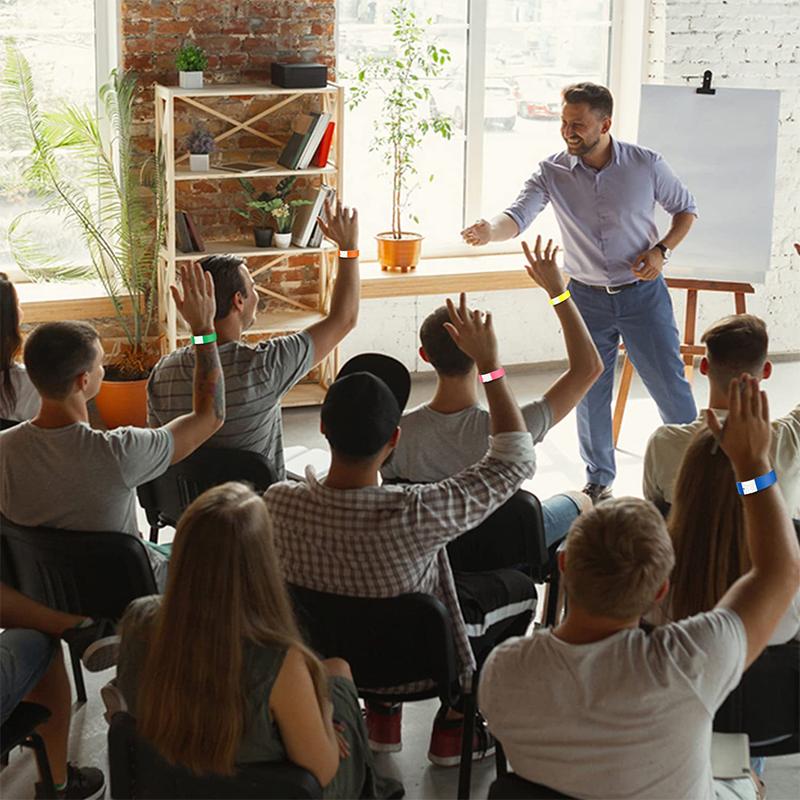 100 szt. Party Bransoletka papierowa Opaski z papieru syntetycznego Lepki wzór nadruku