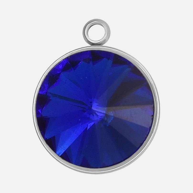 

6pcs/Lot Big Round Rhinestone Stainless Steel Charms For Jewelry Making Bracelets Earrings Necklace Pendant No Fade DIY Material