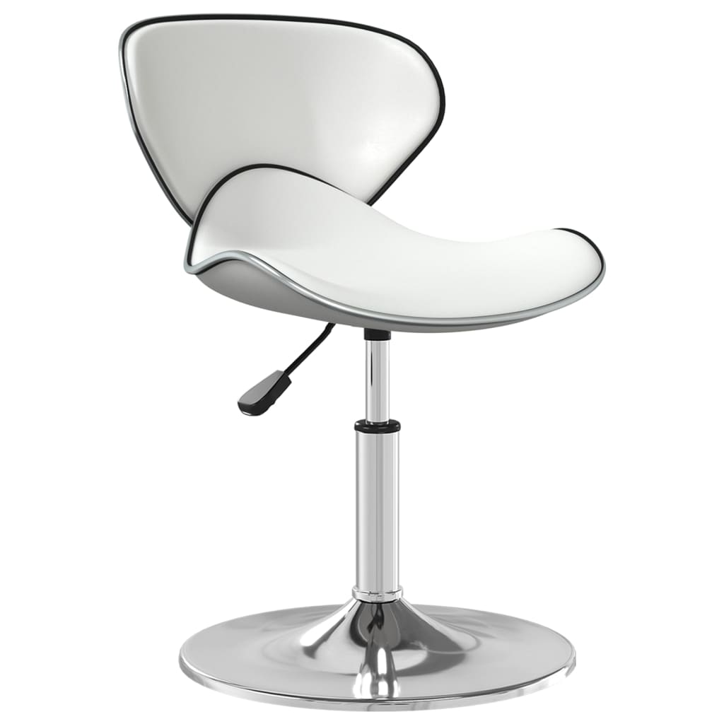 Vidaxl Bar Stool, White, Upholstered In Faux Leather