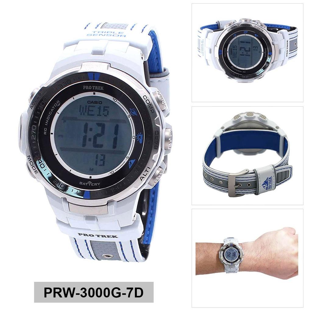 Casio Pro Trek Tough Solar Gray Męski Cyfrowy Casual Solar Wysyłka zagraniczna Casio PRW-3000G-7D