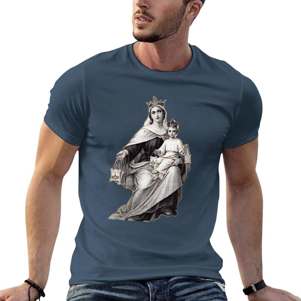 Our Lady Of Mount Carmel (Brown) Tshirt Blue Archive Gifts For Boyfriend Unisex Graphic T Shirts