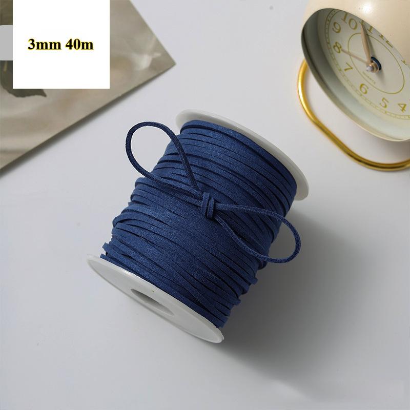 3mm 40m Leather Rope Floral Bouquet Wrap Ribbon for DIY Gift Packaging and Handmade Crafts Apparel Sewing Supplies