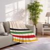 1 Stück Vintage gestreifte Flanell-Kuscheldecke Weiche, gemütliche, leichte Decke für Couch, Bett, Sofa, Wohnzimmer