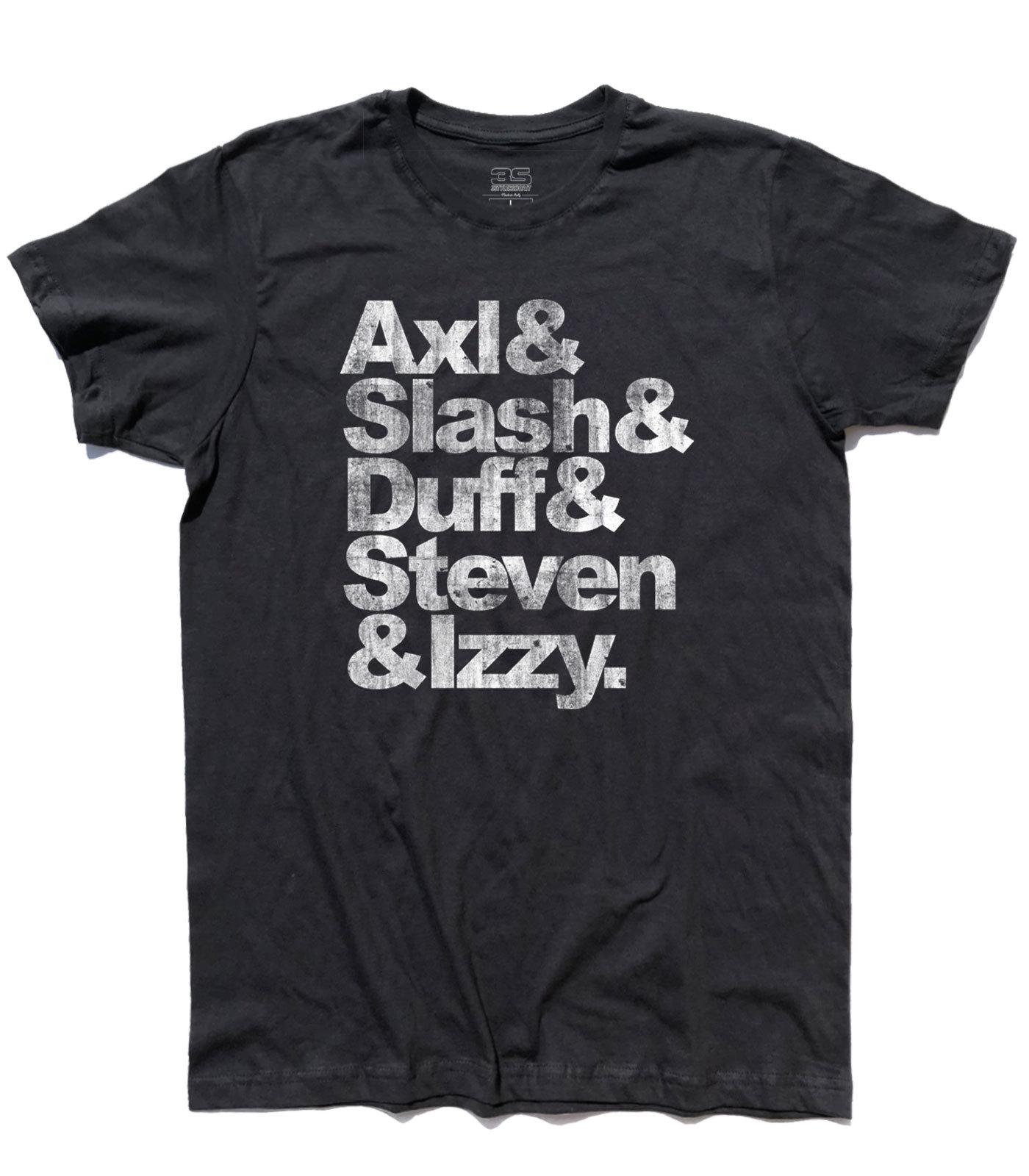 Мужская футболка Axl Slash Duff Steven & Izzy Антикварные имена Унисекс футболка XL