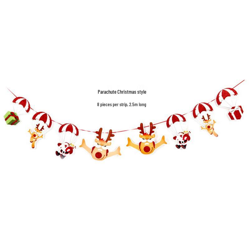 Cartoon Weihnachtsfeiertagsbanner und Hängeflaggen