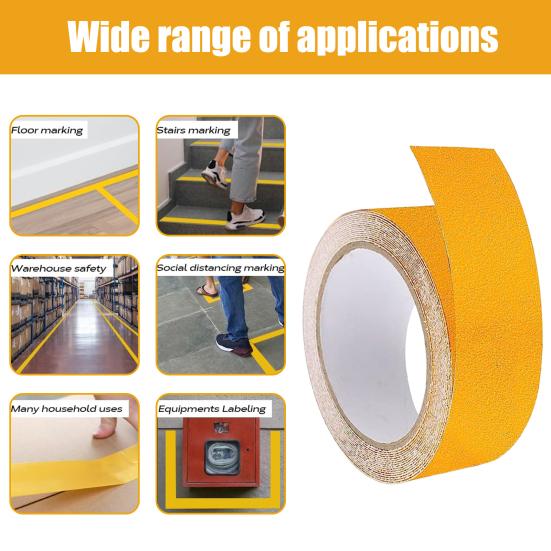 1 Roll Outdoor Pickleball Court Marking Tape Badminton Gym Limit Marking Non-slip Tape Sports Field Boundary Tape
