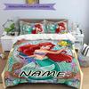 3pcs Princess9 Cover Set - Personalized Name, HD Printed Bedding with 1 Cover and 2 Pillowcases - Perfect for Home Decor, Easy Care