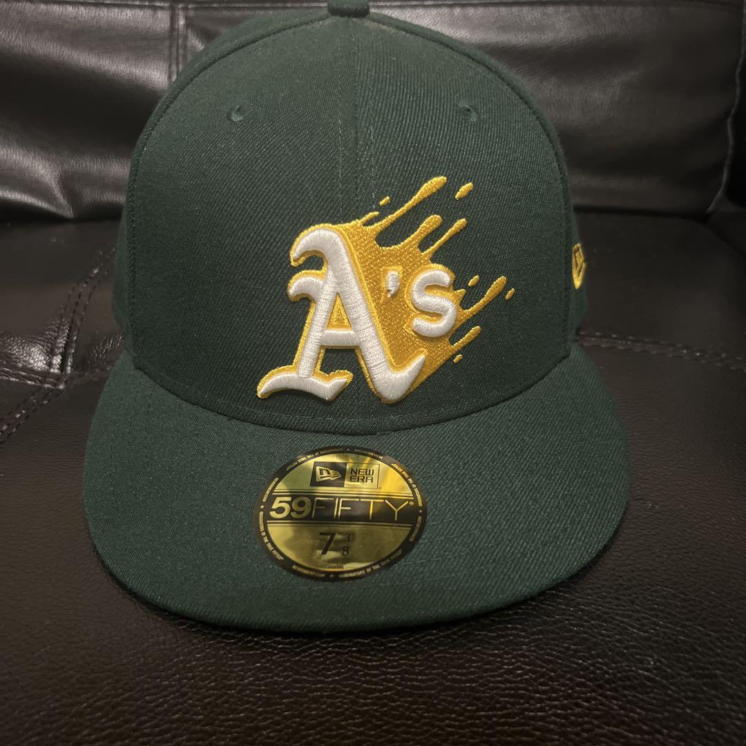 

[USED] Rare New Era 7 3/8 59Fifty Oakland Athletics