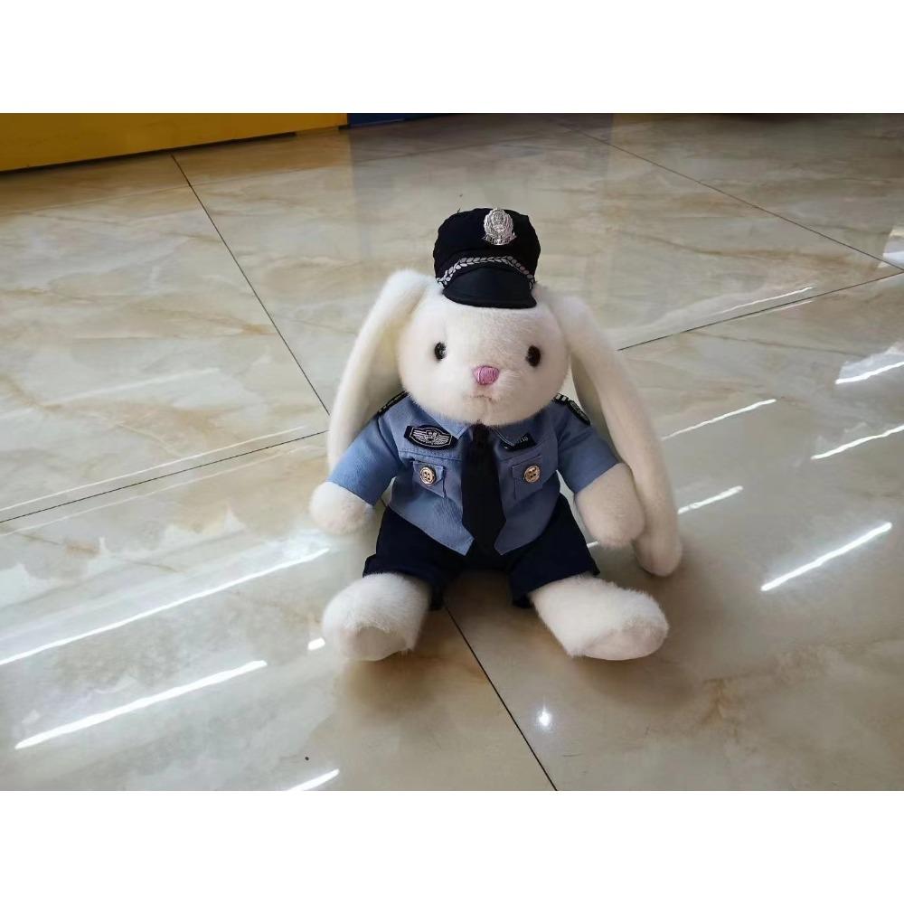 Police Traffic Police Rabbit Doll Uniform Rabbit Doll Plush Toy Unit Publicity Activities Gifts Ground Marketing Gifts