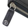 Police Edge Round Zipper Long Wallet with Coin Purse, PA-58002, Black, Size 10