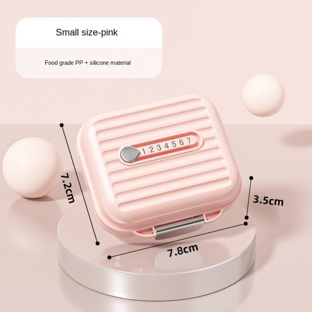 

Герметичний тижневий органайзер для таблеток Портативний 7 відділень Контейнер для вітамінів Високоякісний дорожній органайзер для таблеток Small рожевий