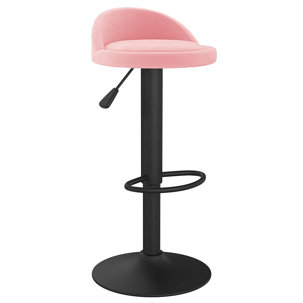 Vidaxl Bar Stool, Pink, Upholstered In Velvet