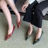 Fashion Flat Shoes for Women Spring Autumn 2025 New Pointed Flat Black Light Mouth Flat Heel Soft Sole Women's Shoes Plus Size 42 43 44