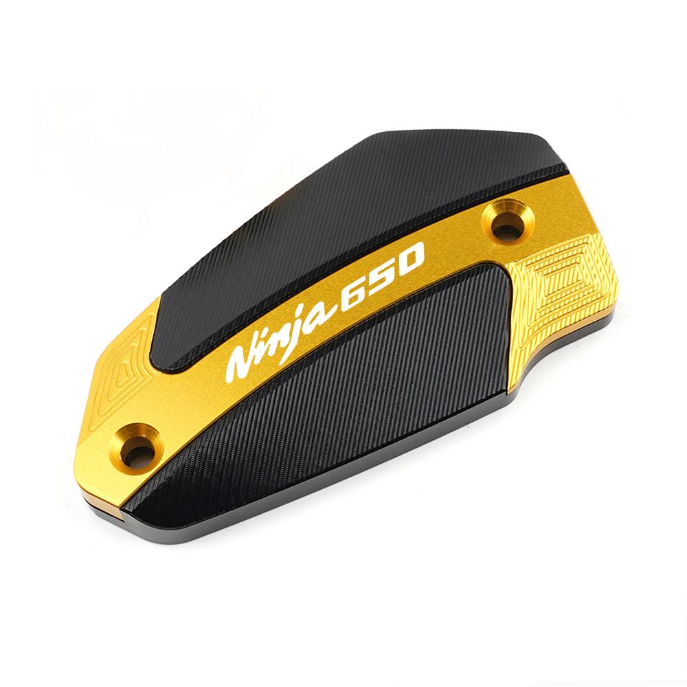 

Мотоциклетная передняя и задняя крышка бака тормозной жидкости с ЧПУ, защитные аксессуары для Kawasaki NINJA650 Ninja 650 2017- B Gold